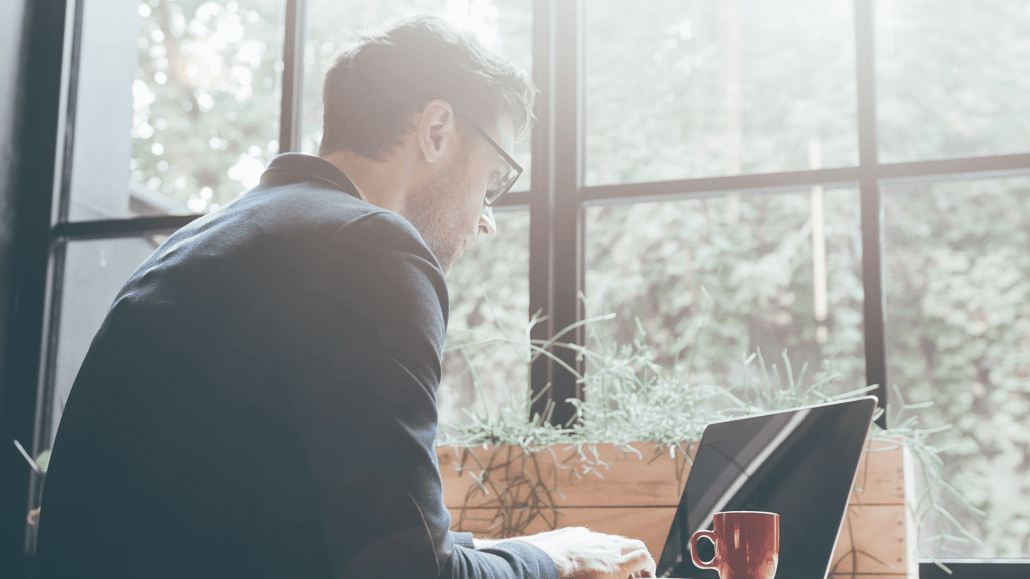 Man looking at computer
