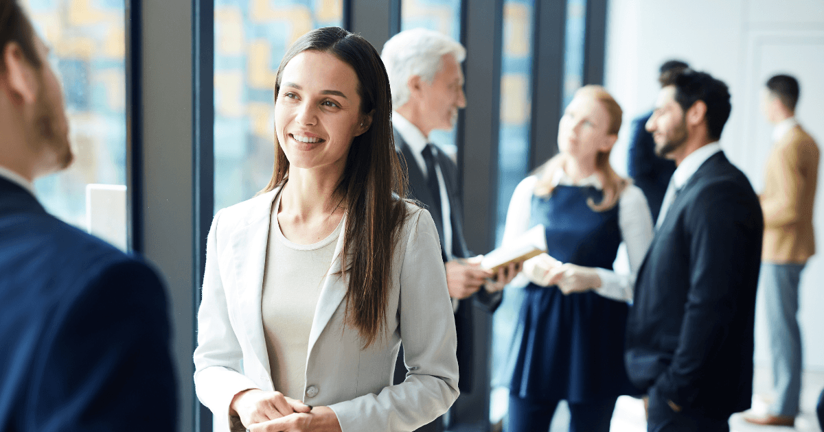 People standing and discussing